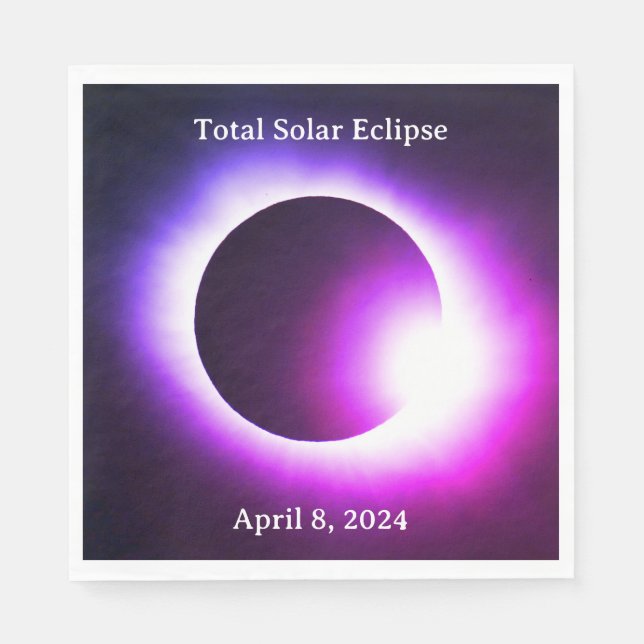 Total solar eclipse April 8, 2024 Napkin (Front)