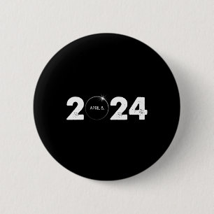 Total Solar Eclipse April 8 2024 Path Of Totality 6 Cm Round Badge