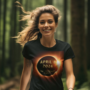 Total Solar Eclipse April 8 2024 Personalised T-Shirt