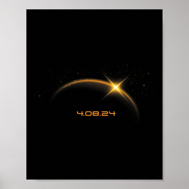 Total Solar Eclipse April 8 2024  Poster (Front)