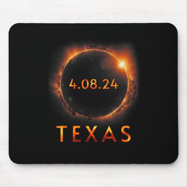 Total Solar Eclipse April 8 2024 Texas Solar Eclip Mouse Pad (Front)