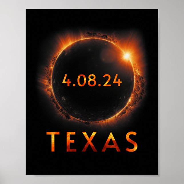 Total Solar Eclipse April 8 2024 Texas Solar Eclip Poster (Front)