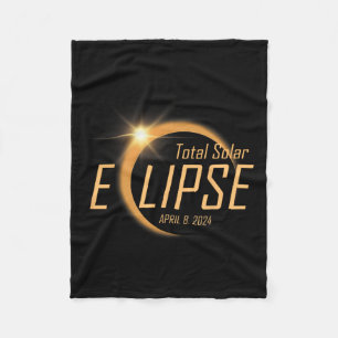 Total Solar Eclipse April 8 2024 Totality Astronom Fleece Blanket