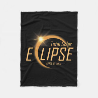 Total Solar Eclipse April 8 2024 Totality Astronom Fleece Blanket