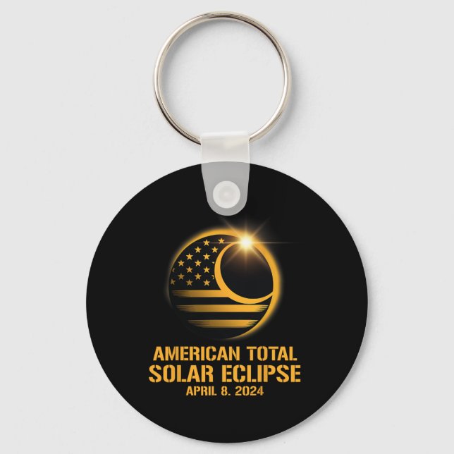 Total Solar Eclipse April 8 2024 Totality Astronom Key Ring (Front)