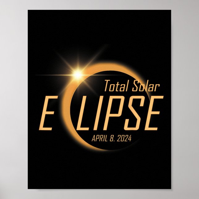 Total Solar Eclipse April 8 2024 Totality Astronom Poster (Front)