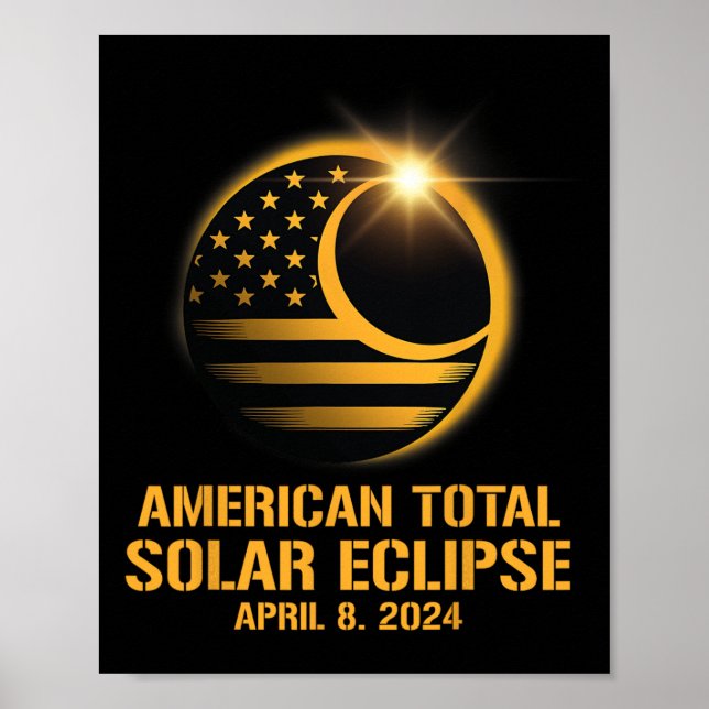 Total Solar Eclipse April 8 2024 Totality Astronom Poster (Front)
