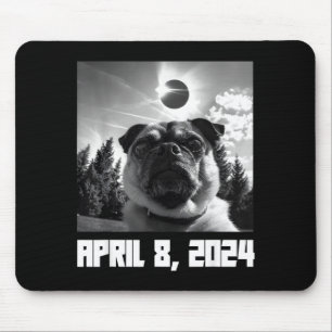 Total Solar Eclipse April 8 Illustration Mouse Pad