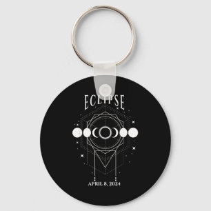 Total Solar Eclipse April 8 Key Ring