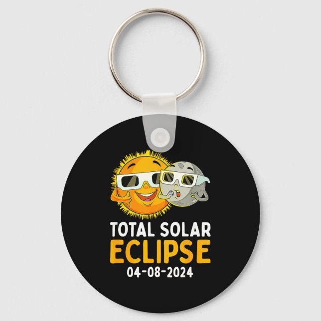 Total Solar Eclipse April 8 Key Ring (Front)