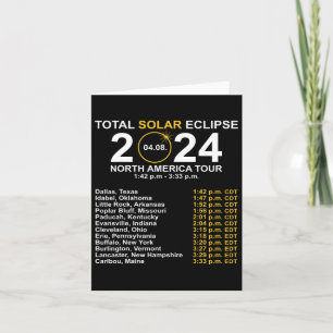 Total Solar Eclipse April 8 Path Of The Eclipse  Card