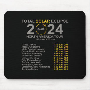 Total Solar Eclipse April 8 Path Of The Eclipse Mouse Pad