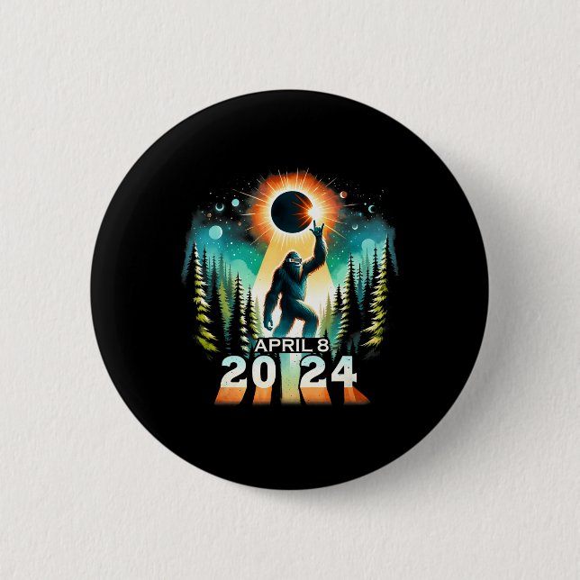 Total Solar Eclipse April 8 Solar Eclipse 2024 Tot 6 Cm Round Badge (Front)