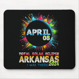 Total Solar Eclipse Arkansas 2024 Colorful Totalit Mouse Pad