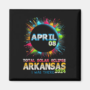Total Solar Eclipse Arkansas 2024 Colourful Totali Magnet