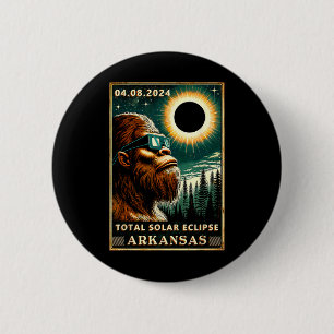 Total Solar Eclipse Arkansas - Bigfoot Eclipse Gle 6 Cm Round Badge