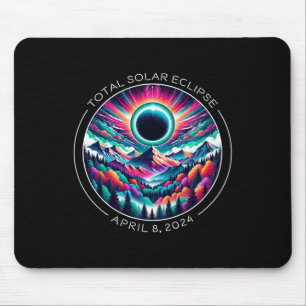 Total Solar Eclipse Artsy Colourful Totality Lands Mouse Pad