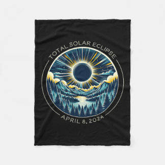 Total Solar Eclipse Artsy Totality Sky With April Fleece Blanket