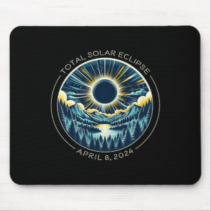 Total Solar Eclipse Artsy Totality Sky With April Mouse Pad