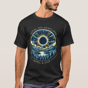 Total Solar Eclipse Artsy Totality Sky With April  T-Shirt