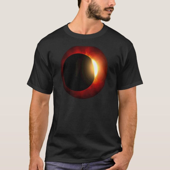 Total Solar Eclipse Astronomer Fire Ring T-Shirt (Front)
