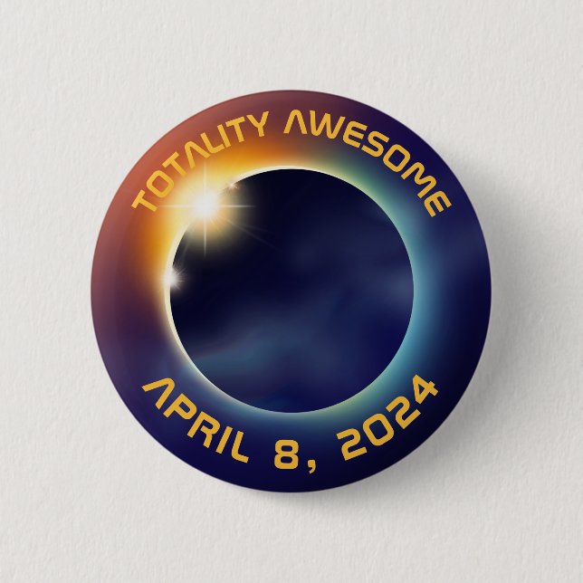Total Solar Eclipse | Astronomy 6 Cm Round Badge (Front)