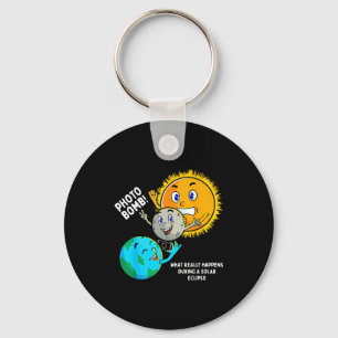 Total Solar Eclipse Astronomy Key Ring