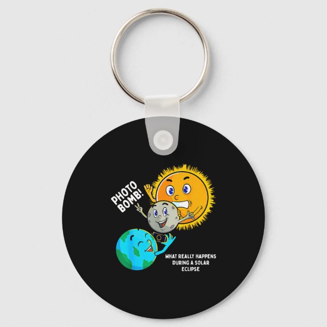 Total Solar Eclipse Astronomy Key Ring (Front)