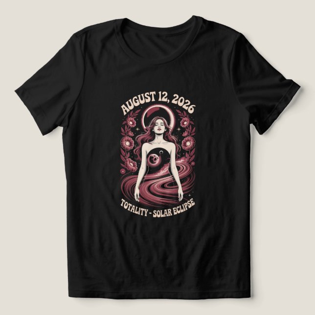 Total Solar Eclipse Aug 12 2026 Shirt (Design Front)