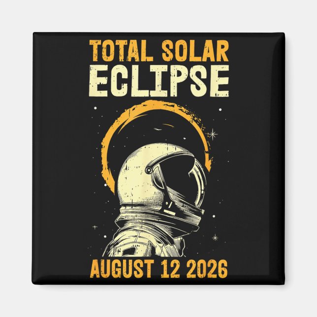 Total Solar Eclipse August 12 2026 Art Magnet (Front)