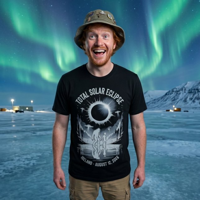 Total Solar Eclipse August 12,2026 Bigfoot Alien  T-Shirt (Creator Uploaded)