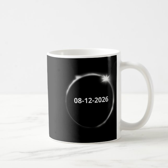 Total Solar Eclipse August 12 2026 Coffee Mug (Right)