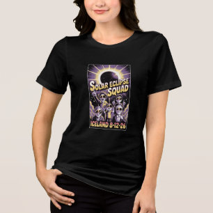 Total Solar Eclipse August 12,2026 Iceland Squad Tri-Blend Shirt