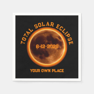 Total Solar Eclipse August 12 2026 Napkin