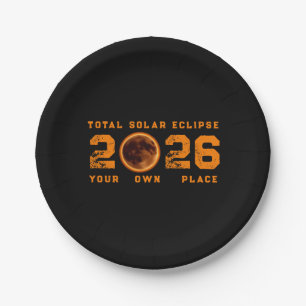 Total Solar Eclipse August 12 2026 Paper Plate