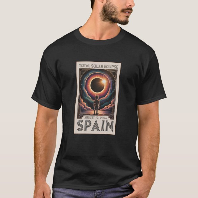Total Solar Eclipse August 12,2026 Spain Tee (Front)