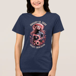 Total Solar Eclipse August 12 2026 Totality  Tri-Blend Shirt