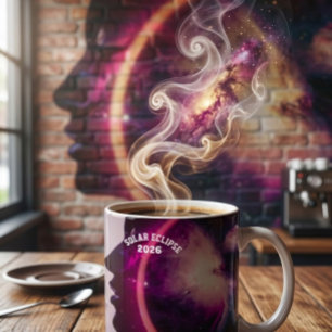 Total solar eclipse August 2026 text personalised Mug