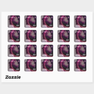 Total solar eclipse August 2026 text personalised Square Sticker
