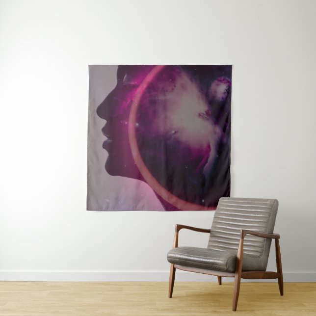 Total solar eclipse August 2026 text personalised Tapestry (In Situ)