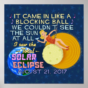 Total Solar Eclipse August 21 2017 American Funny Poster