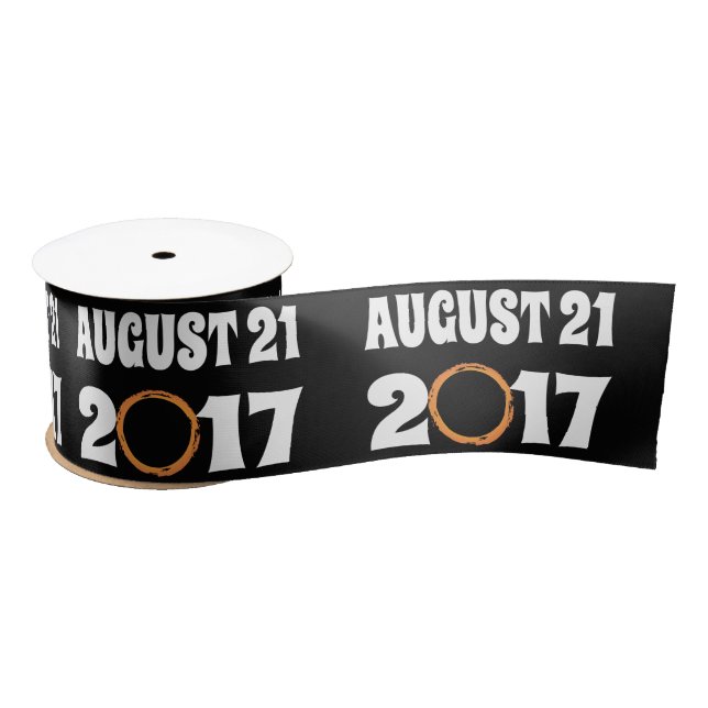 Total Solar Eclipse August 21 2017 Satin Ribbon (Spool)
