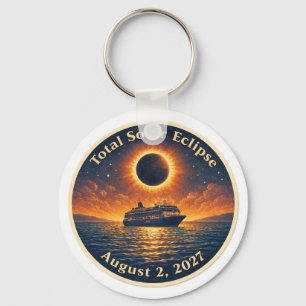 Total Solar Eclipse August 2 2027 cruise ship  Key Ring