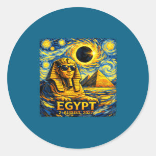 Total Solar Eclipse August 2 Classic Round Sticker