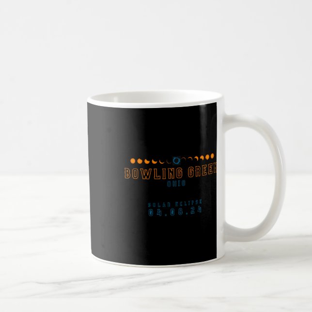 Total Solar Eclipse Bowling Green Ohio 04.08.24  Coffee Mug (Right)