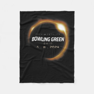 Total Solar Eclipse Bowling Green Ohio April 8 Fleece Blanket