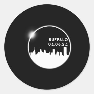 Total Solar Eclipse Buffalo - April 8th Classic Round Sticker