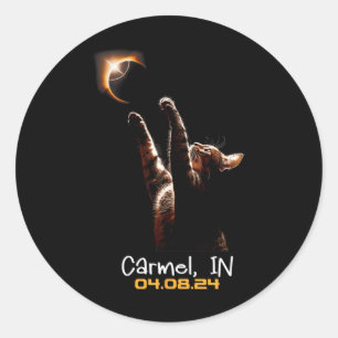 Total Solar Eclipse Carmel Indiana  Classic Round Sticker
