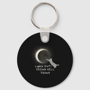 Total Solar Eclipse Cat Cedar Key Ring