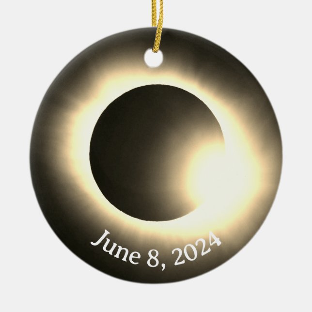 Total Solar Eclipse Ceramic Ornament (Front)